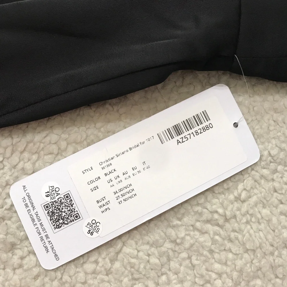 Christian Siriano Azazie Black Bustier Maxi Dress Satin Sweetheart Size 4 - Picture 15 of 16